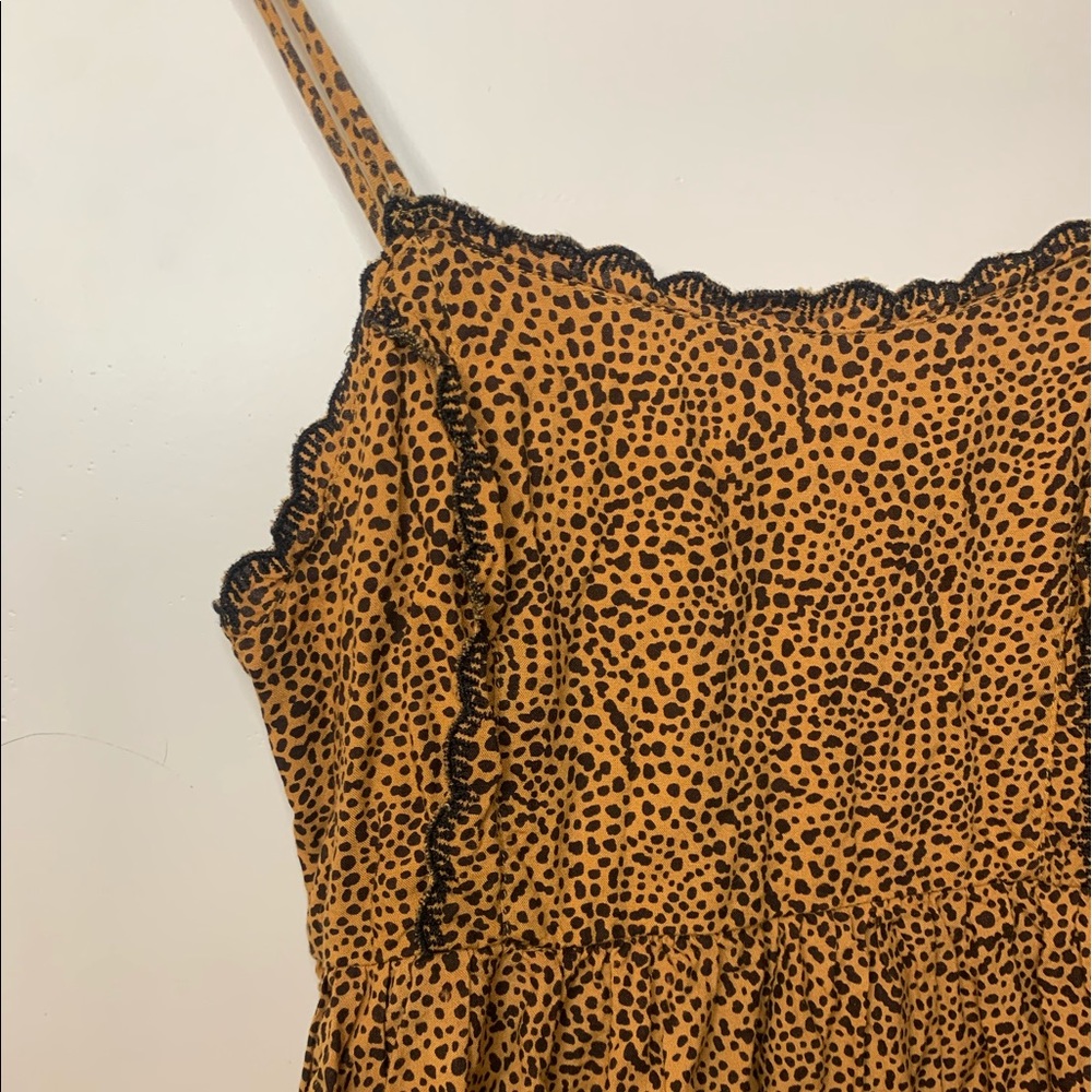Urban Outfitters - Orange and Black short spotted dress - Size : Sm